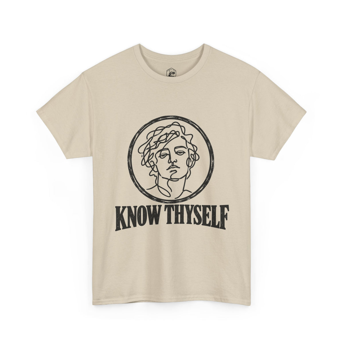 Know Thyself Unfiltered Line Art T-Shirt | Philosophy and Faith Tee