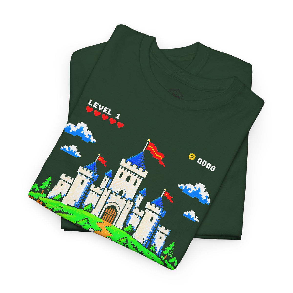 A Mighty Fortress 8-Bit Castle T-shirt – Donkey Talk graphic tee