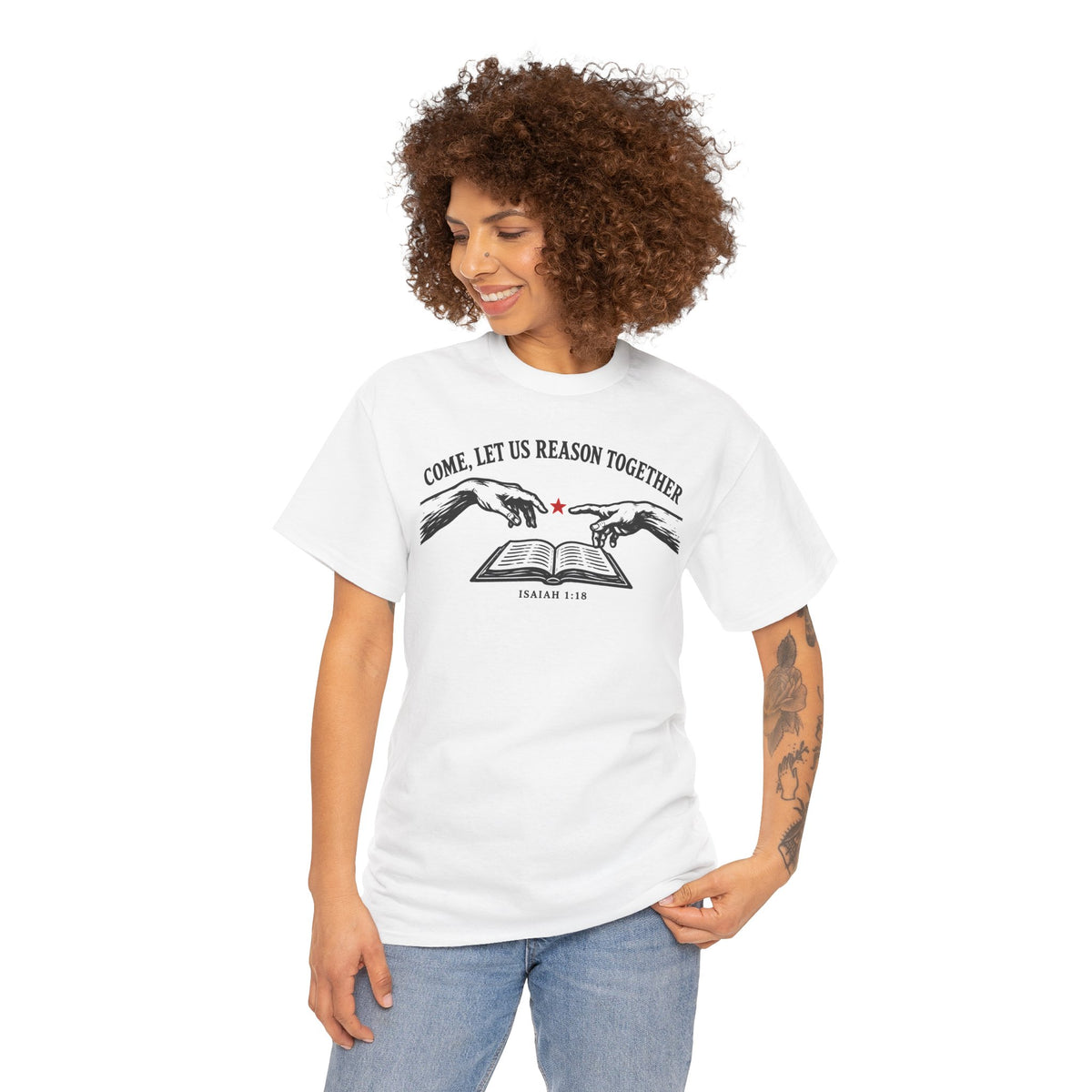 Come Let Us Reason Together Isaiah 1:18 T-shirt – Donkey Talk graphic tee