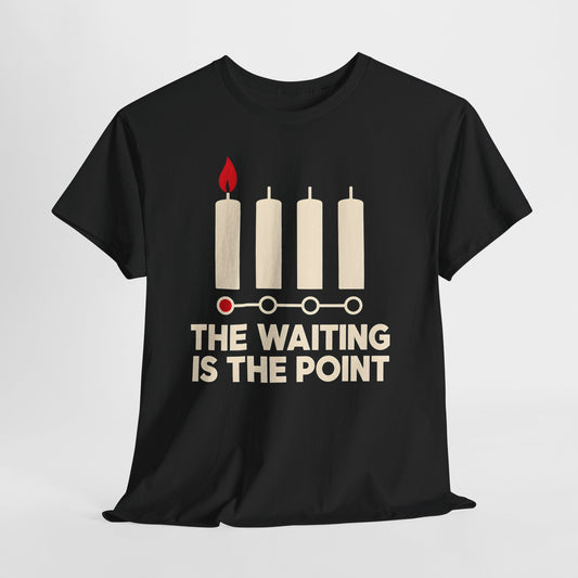 The Waiting Is the Point Advent T-shirt – Donkey Talk graphic tee