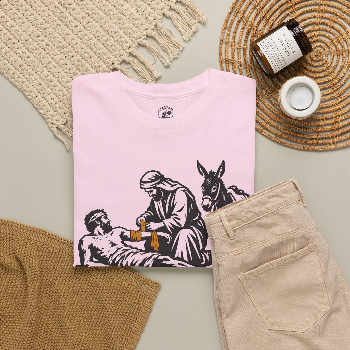 The Good Samaritan Go and Do Likewise T-shirt – Donkey Talk graphic tee