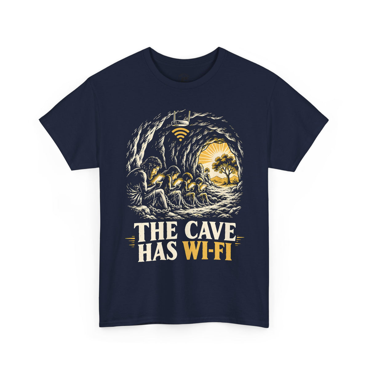 The Cave Has Wi-Fi (Plato's Allegory) T-Shirt | Funny Philosophy Tee