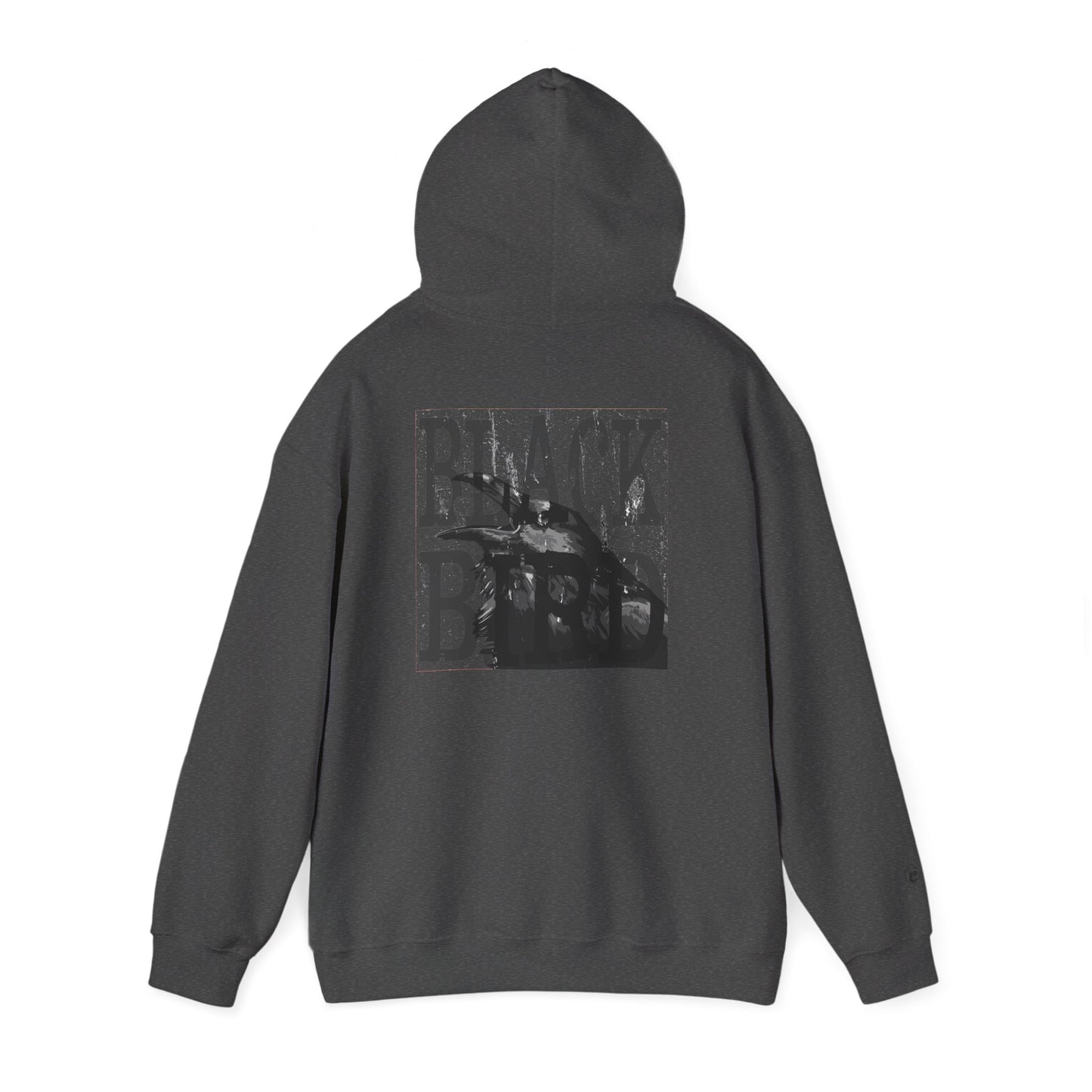 The Raven Unisex Heavy Blend Hoodie - Black Bird Design, Cozy & Stylish
