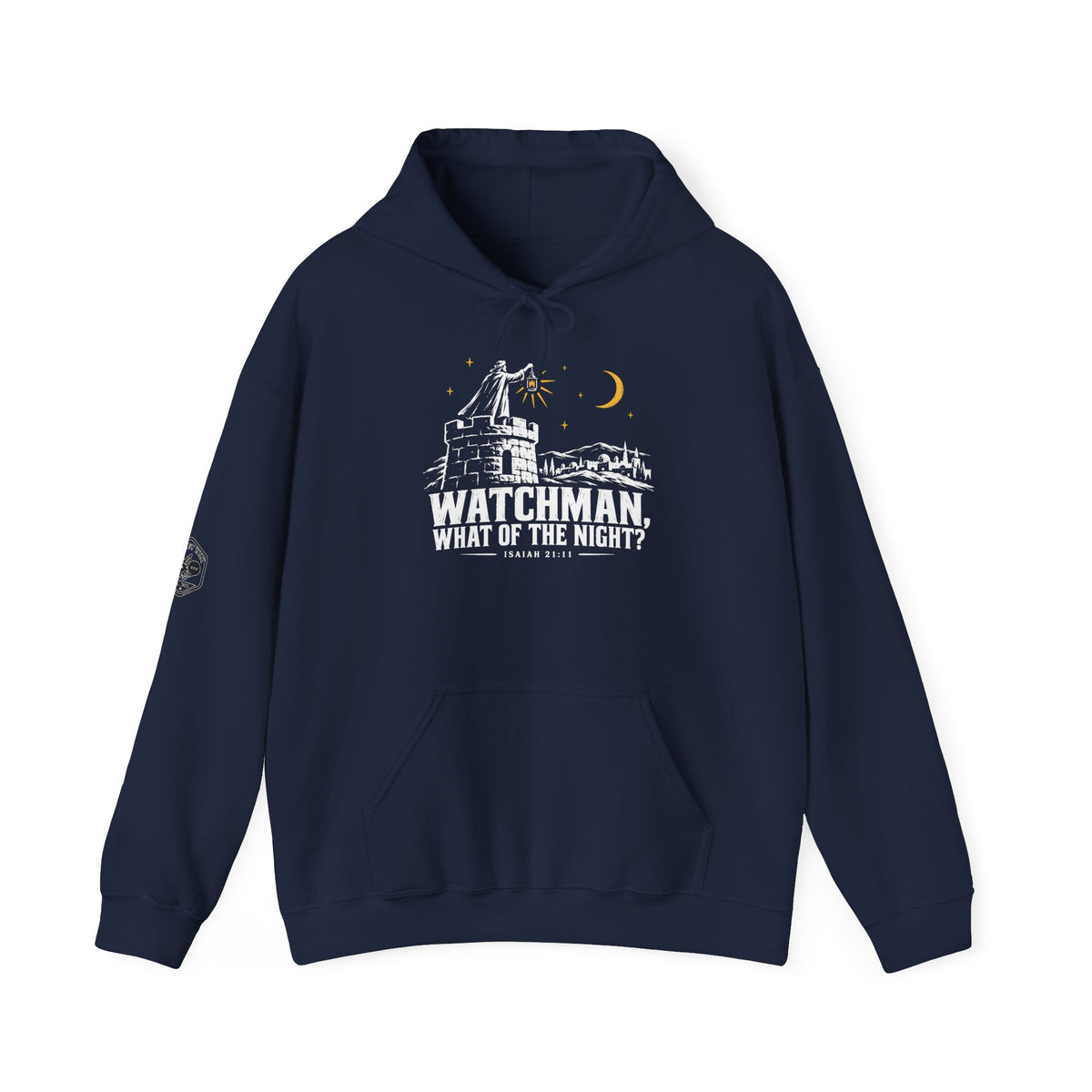 Watchman, What of the Night? Hoodie | Isaiah 21:11 Christian Graphic Hoodie