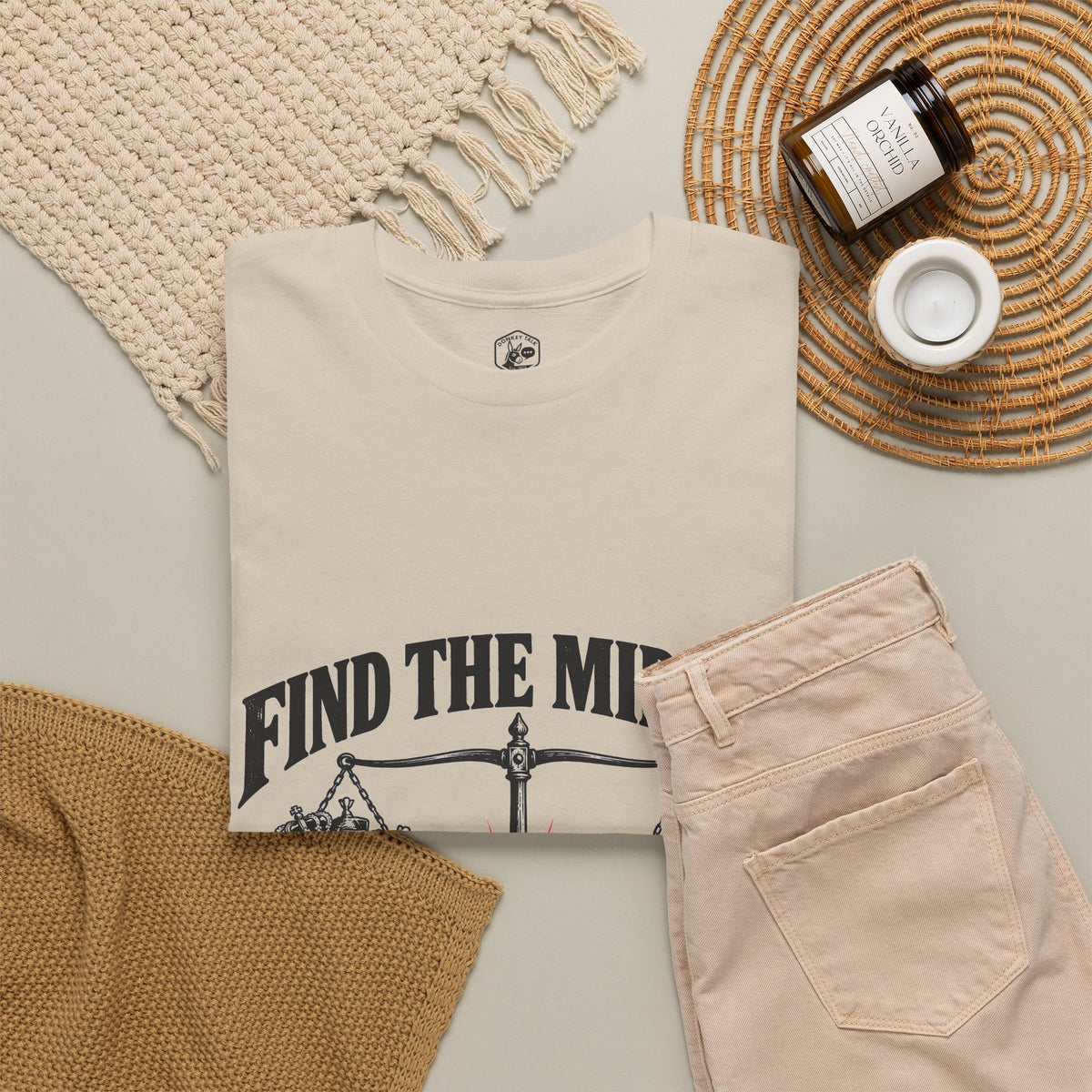 Find the Middle T-Shirt | Aristotle Golden Mean Philosophy Tee