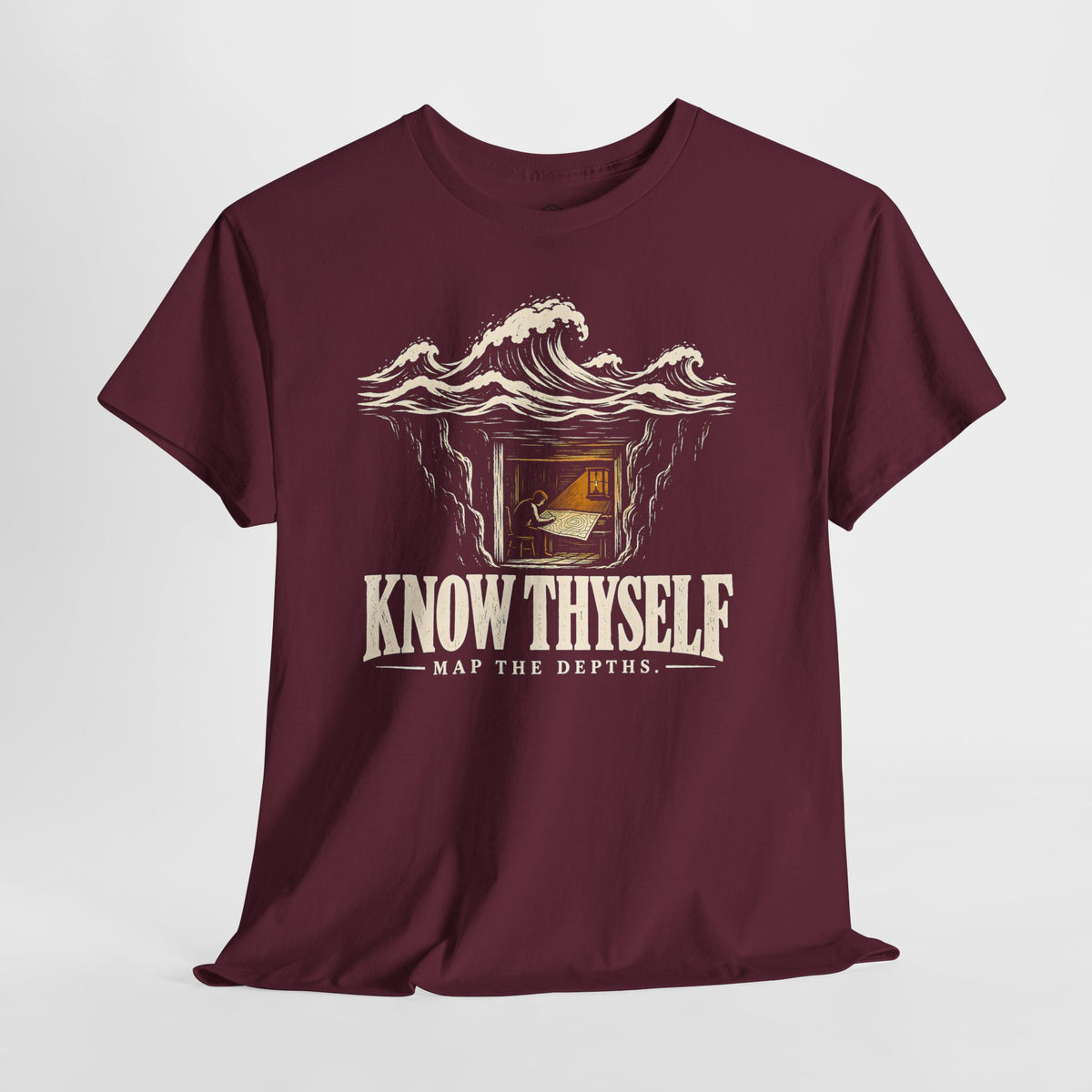 Know Thyself Map the Depths T-shirt – Donkey Talk graphic tee