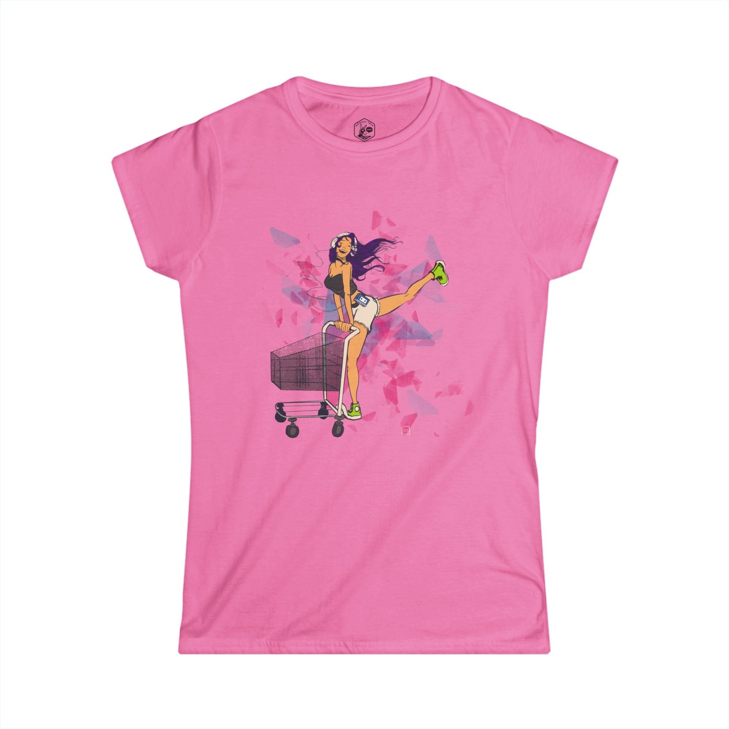 'Shopping Girl' Stylish Women's Tee - Fun Graphic Design for Fashion Lovers