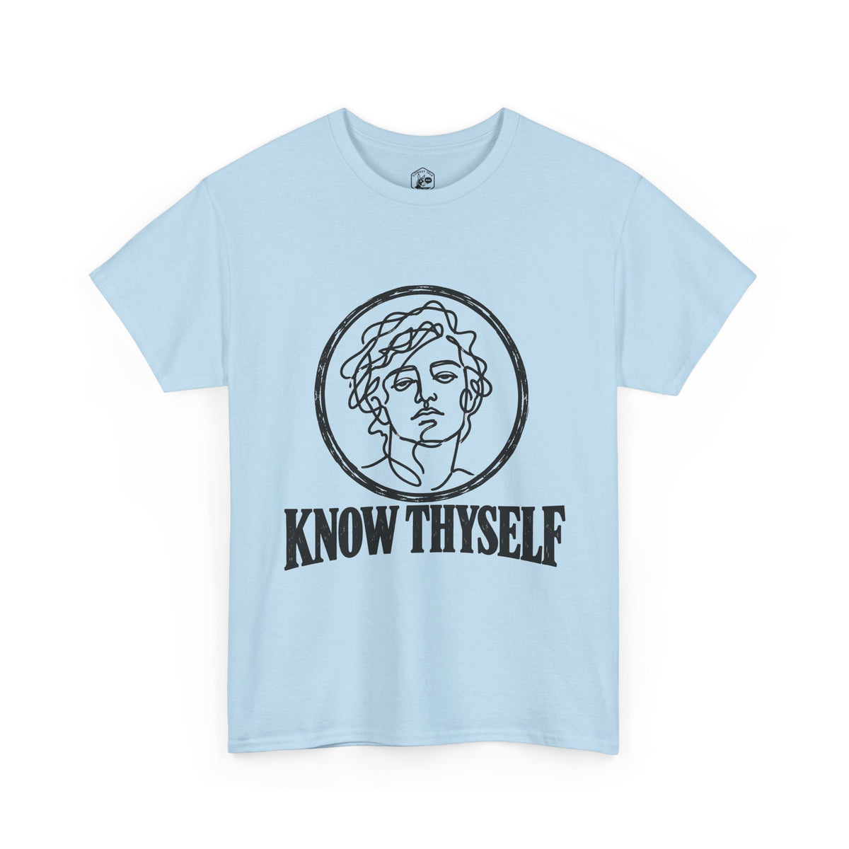 Know Thyself Unfiltered Line Art T-Shirt | Philosophy and Faith Tee