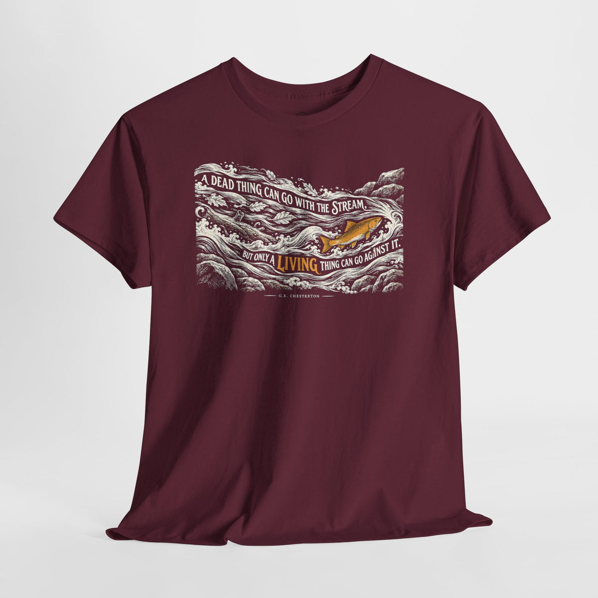 Chesterton Rapids Go Against the Stream T-shirt – Donkey Talk graphic tee