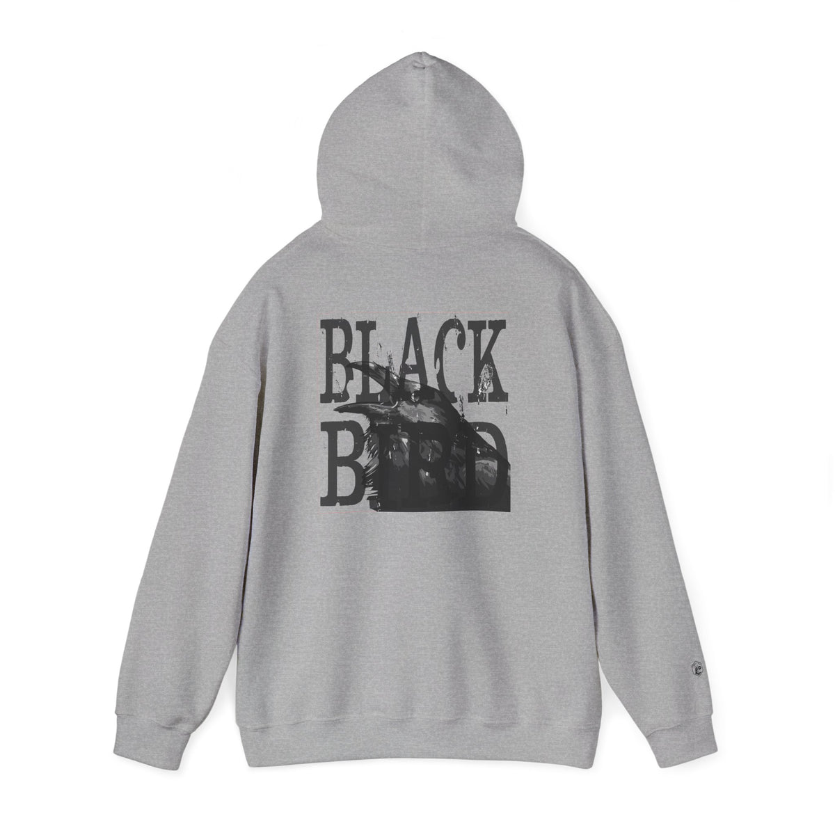The Raven Unisex Heavy Blend Hoodie - Black Bird Design, Cozy & Stylish