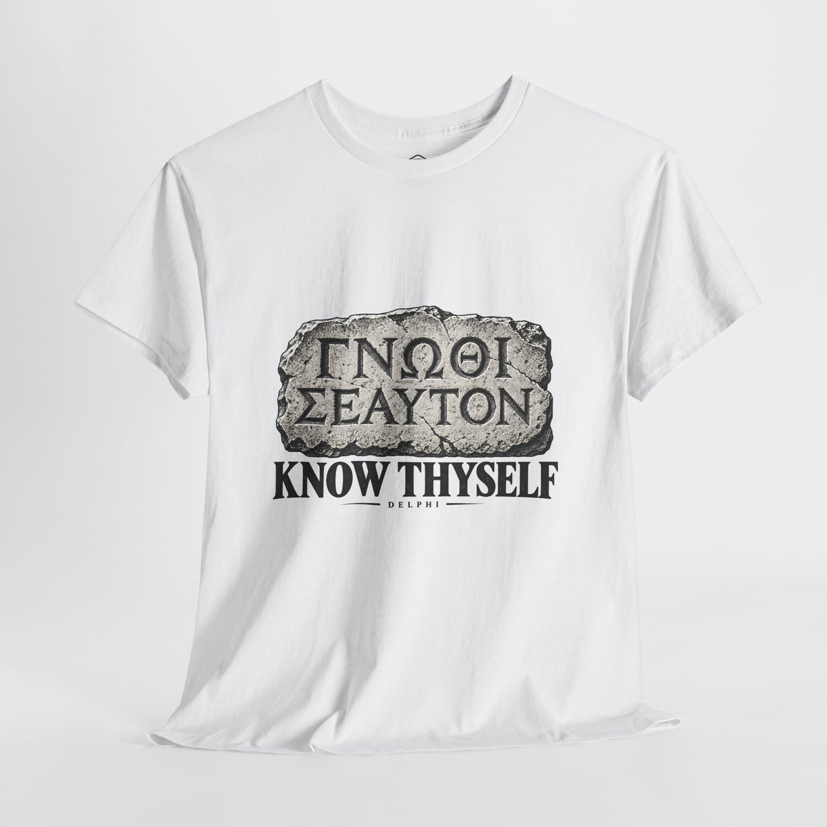 Know Thyself Delphi Stone T-Shirt | Gnothi Seauton Philosophy Tee