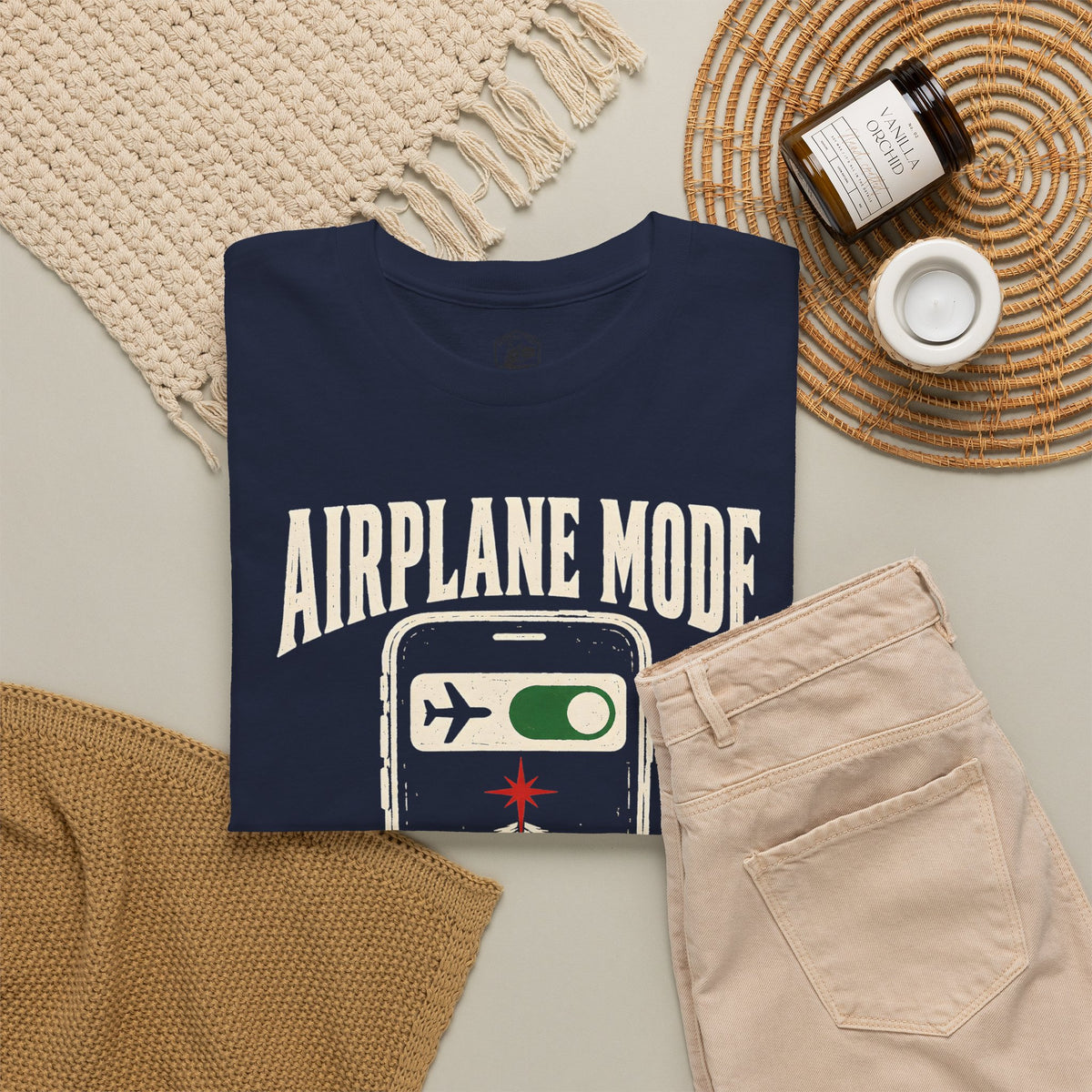 Airplane Mode: Silent Night T-Shirt | Funny Christmas Christian Graphic Tee
