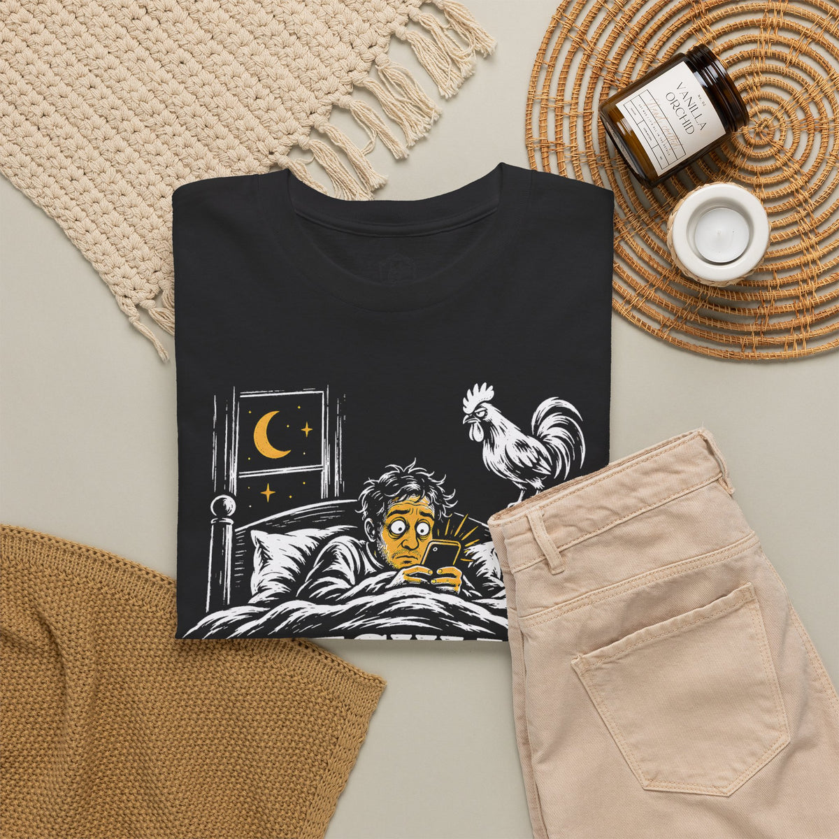 Camiseta "Watchman, Still Scrolling?" | Camiseta cristiana divertida con gráfico de Isaías 21:11