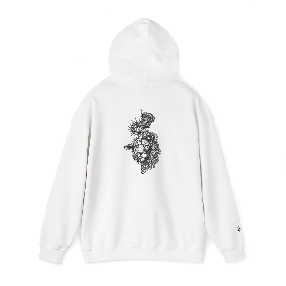 Sweat à capuche unisexe Heavy Blend™ Le Lion et l'Agneau - Sweat-shirt à symbolique spirituelle