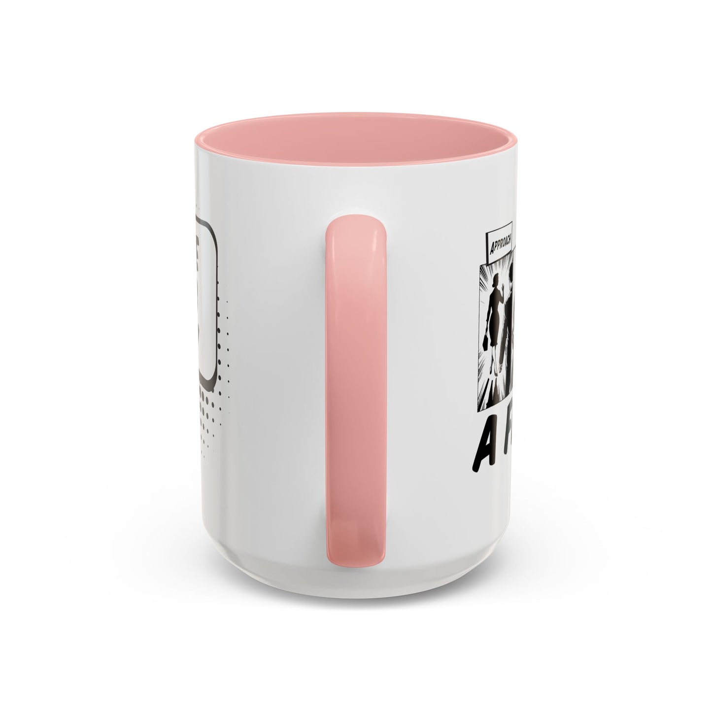 Free Hug Day Accent Coffee Mug – Funny Black & White Comic Speech Bubble Design (11/15 oz)