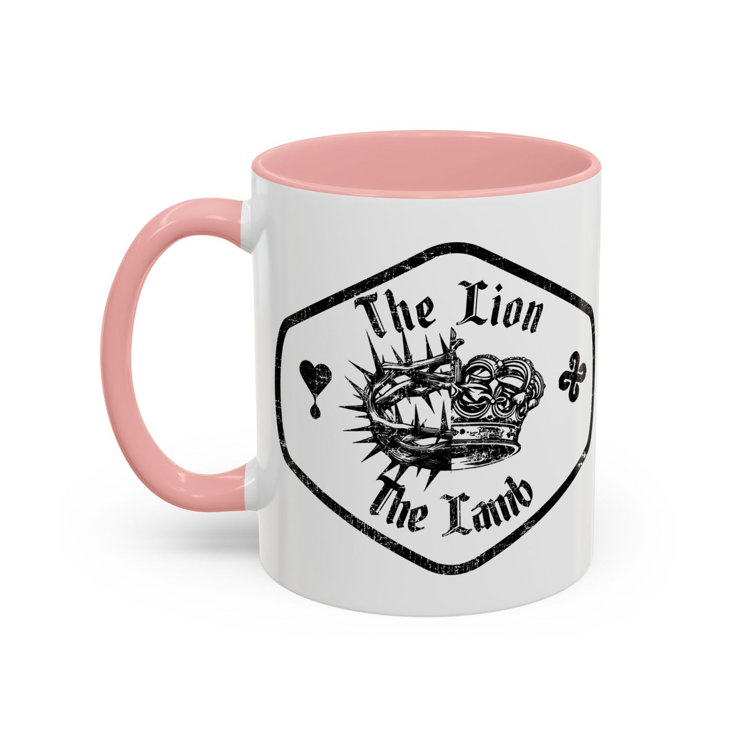 Lion & Lamb Religious Accent Coffee Mug — Crown of Thorns Christian Gift (11/15oz)