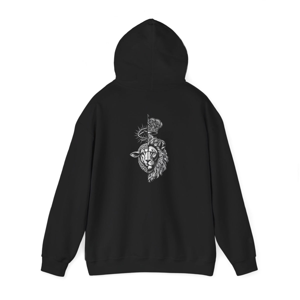 Sweat à capuche unisexe Heavy Blend™ Le Lion et l'Agneau - Sweat-shirt à symbolique spirituelle