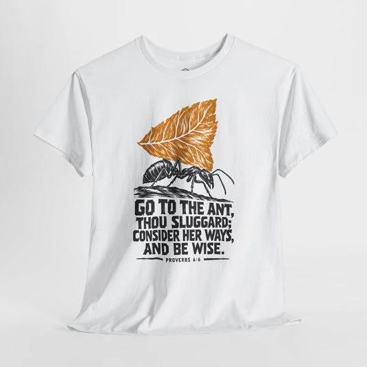 Consider Her Ways Ant Linocut - Donkey Talk faith and reason unisex T-shirt