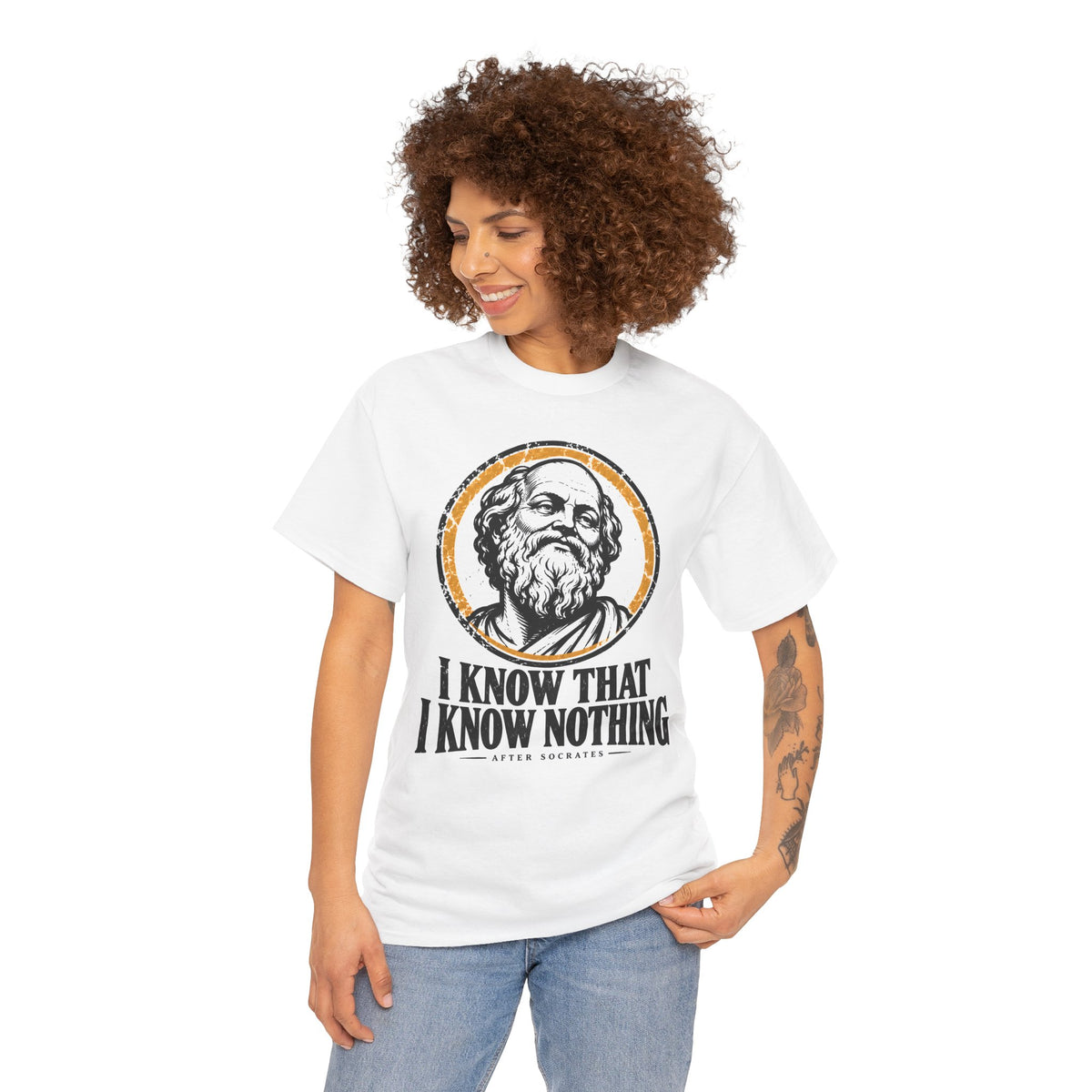 I Know That I Know Nothing Socrates T-shirt – Donkey Talk graphic tee