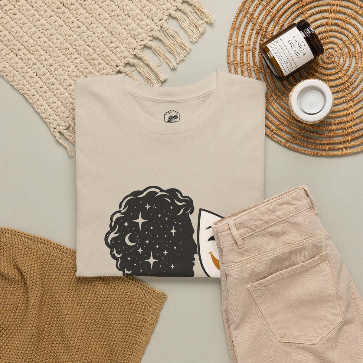 Know Thyself Starlit Mind and Mask T-Shirt | Philosophy and Faith Tee