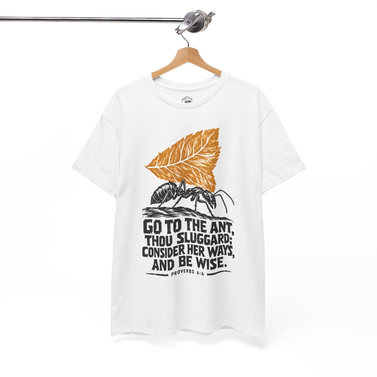 Consider Her Ways Ant Linocut T-shirt – Donkey Talk graphic tee