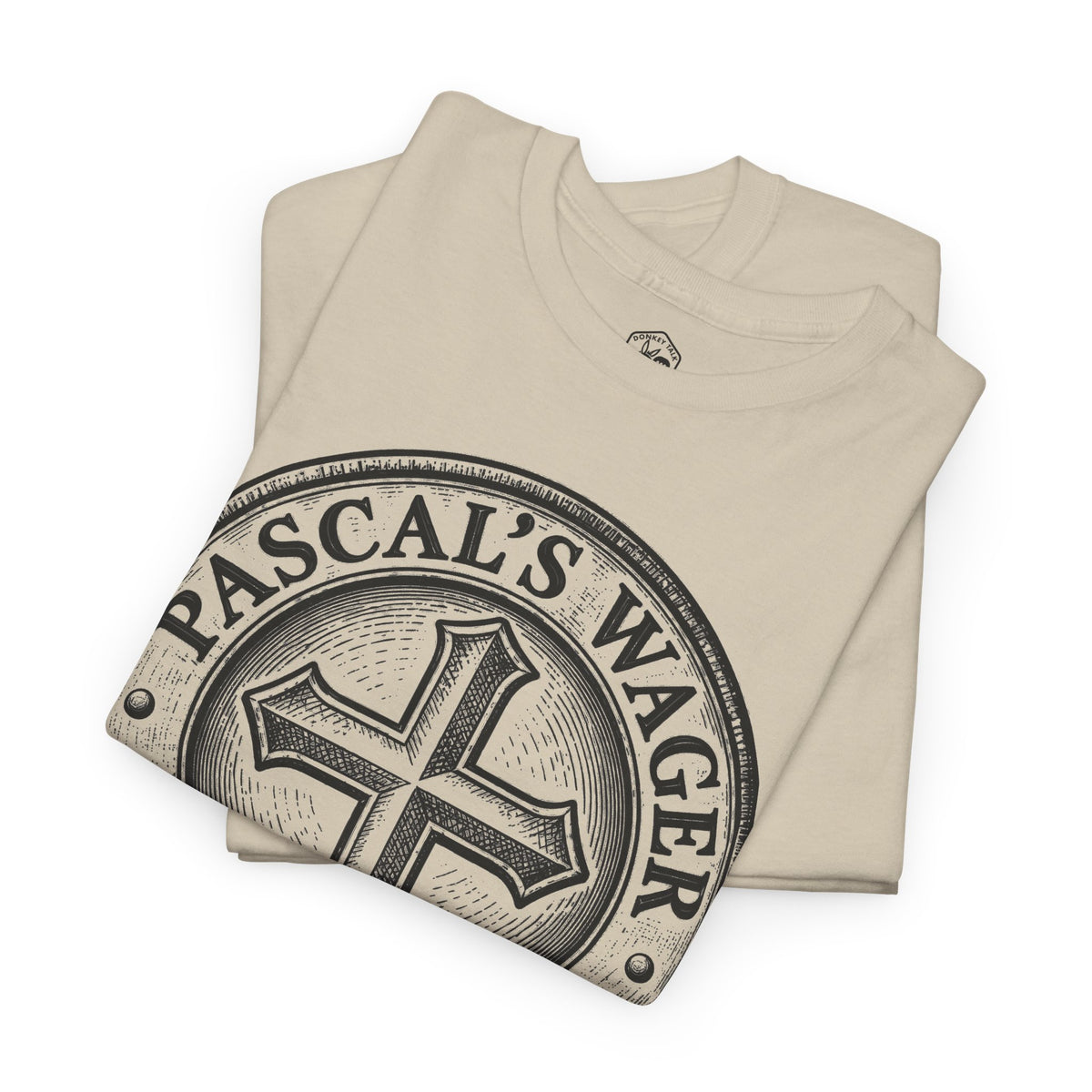 Pascal's Wager All In on God Coin T-shirt – Donkey Talk graphic tee