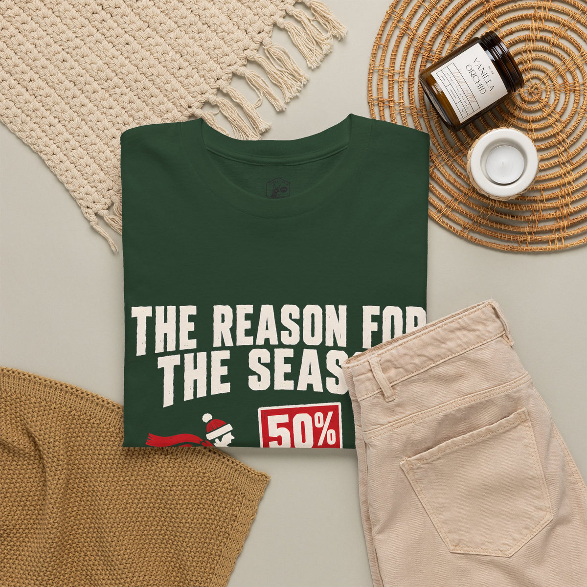 The Reason for the Season Isn't on Sale T-Shirt | Funny Christian Christmas Tee