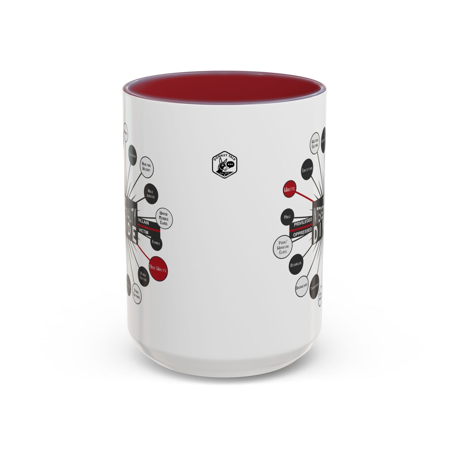 Intersectionality Divide Accent Coffee Mug — Social Justice Diagram Ceramic Mug (11/15oz)