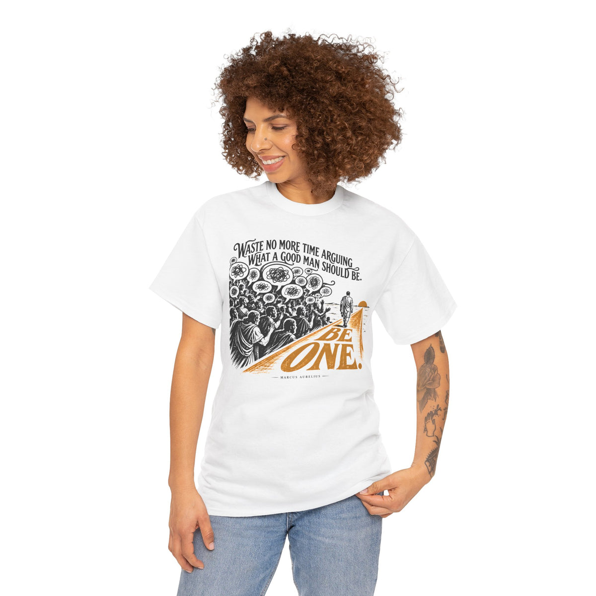Be One Marcus Aurelius T-shirt – Donkey Talk graphic tee
