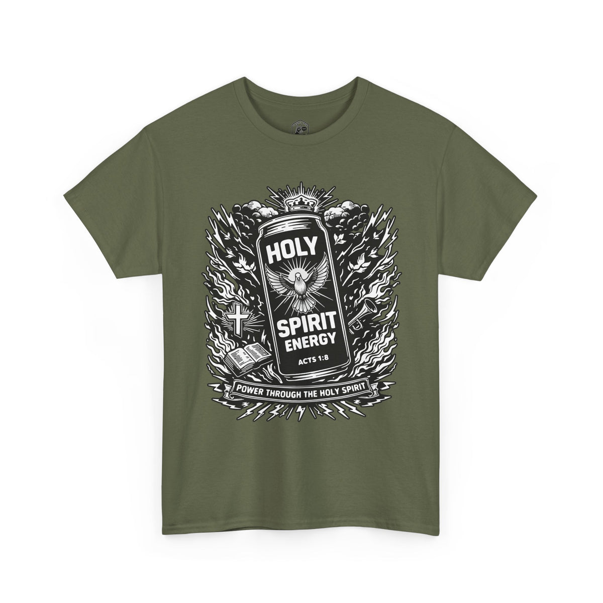 Holy Spirit Energy T-Shirt | Acts 1:8 Christian Streetwear Tee