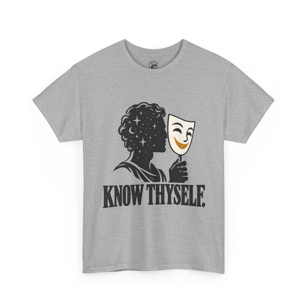 Know Thyself Starlit Mind and Mask T-Shirt | Philosophy and Faith Tee
