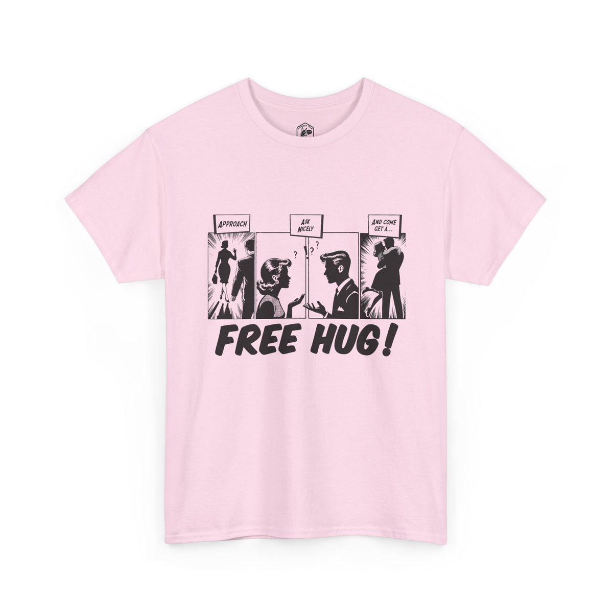 Free Hug Day Comic T-Shirt | Fun Graphic Tee, Unisex Cotton