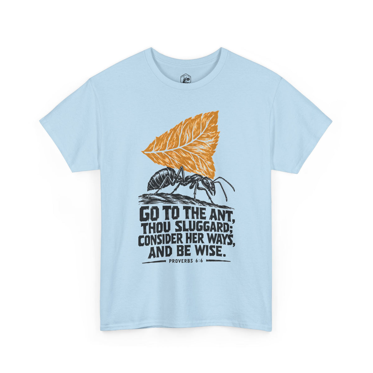 Consider Her Ways Ant Linocut T-shirt – Donkey Talk graphic tee