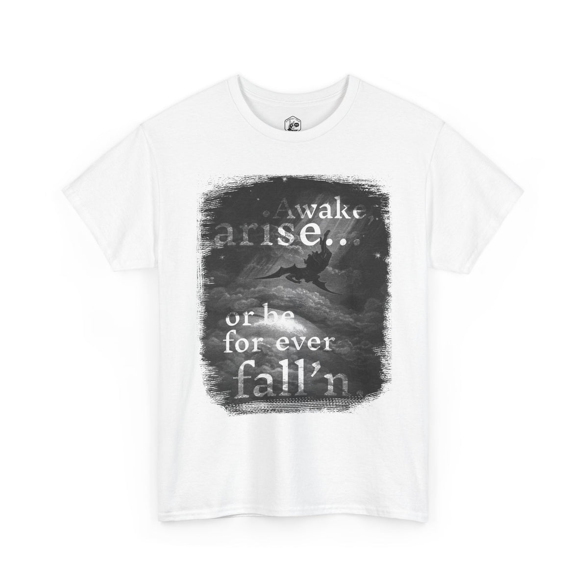 Arise or Fall Graphic Tee — Monochrome Moody Quote T-Shirt