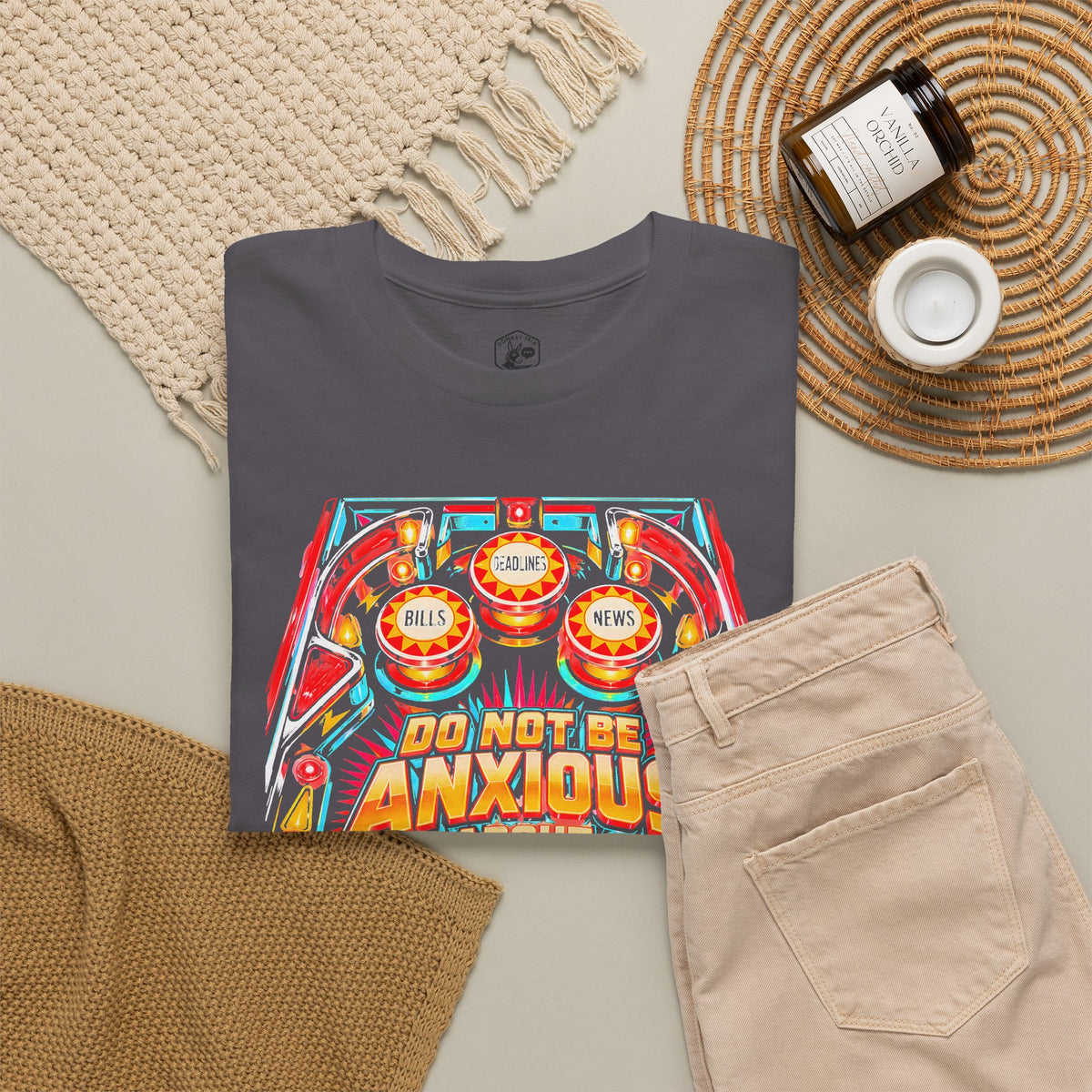 Do Not Be Anxious Pinball T-shirt – Donkey Talk graphic tee