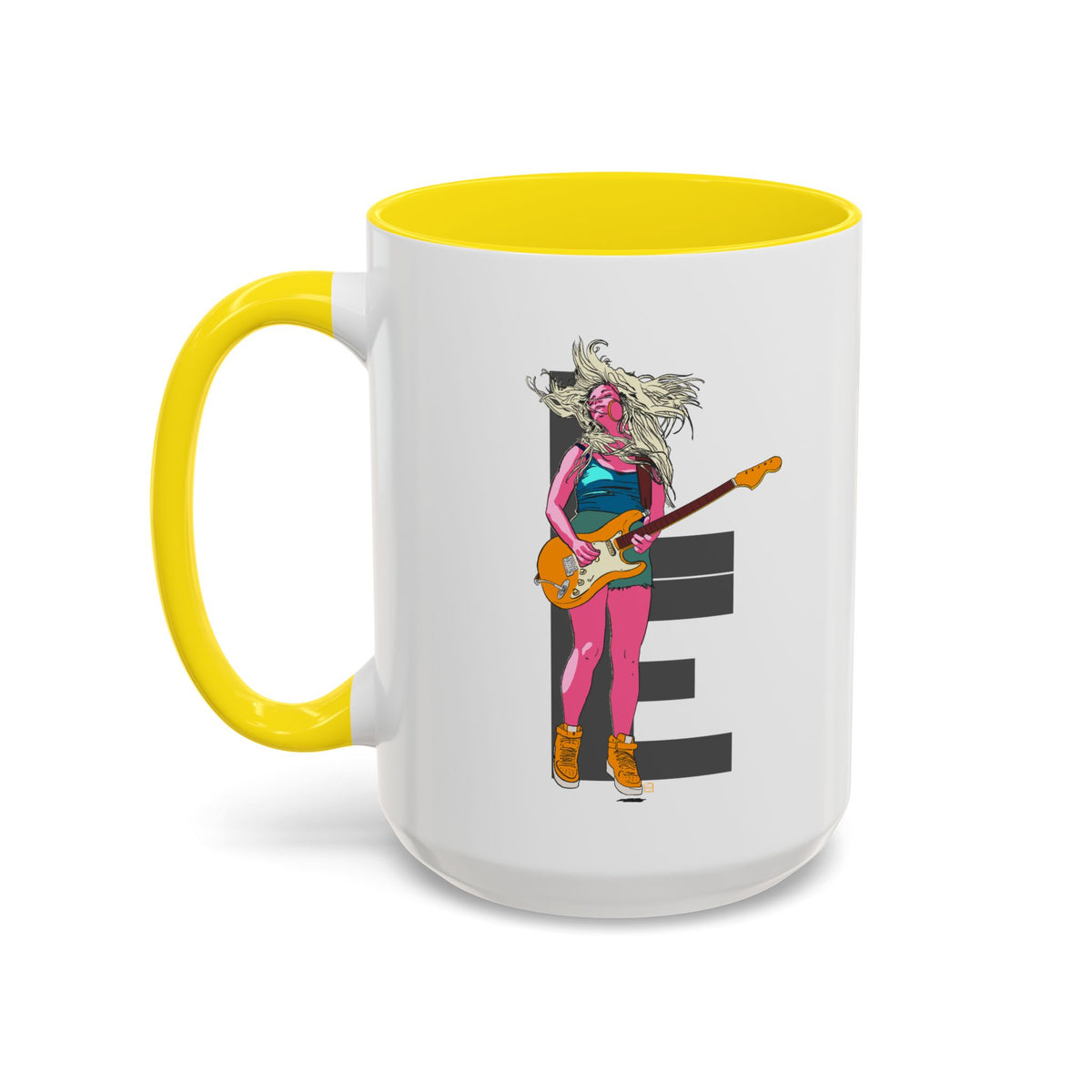 Coffee Mug — Colorful Guitarist Rock Music Accent Mug (11oz & 15oz)