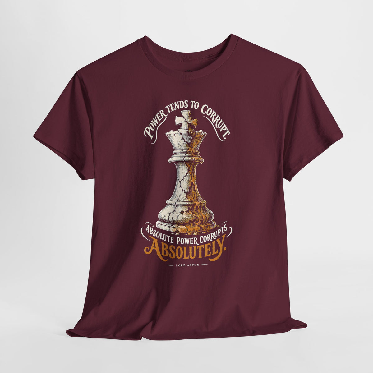 Power Tends to Corrupt Cracked Chess King T-shirt – Donkey Talk graphic tee
