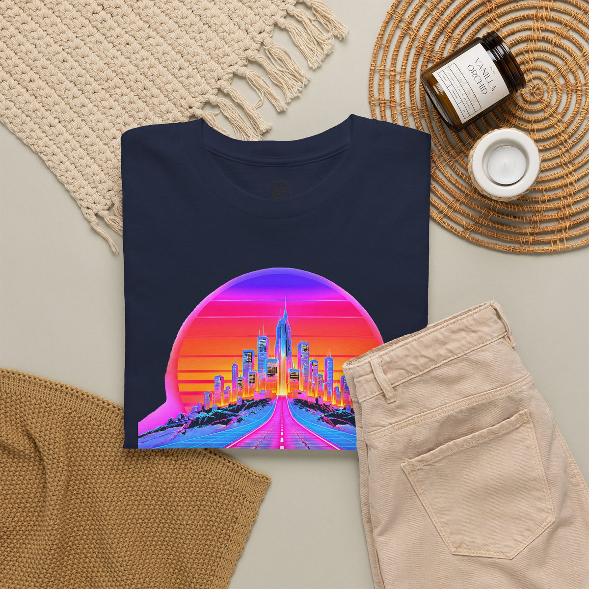 A City on a Hill Synthwave T-shirt – Donkey Talk graphic tee