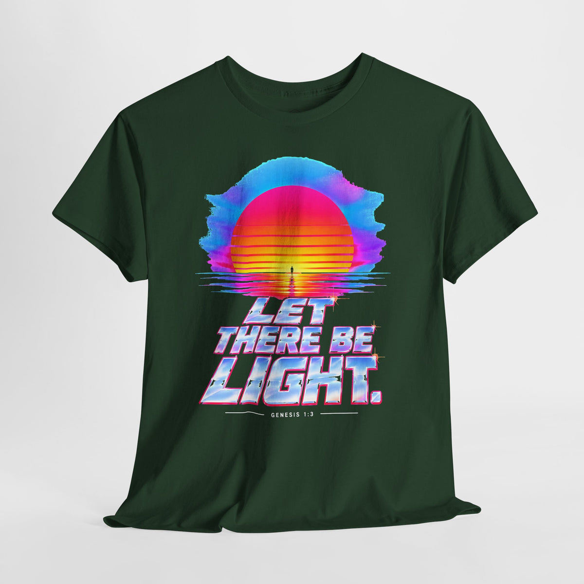 Let There Be Light Chrome Sunrise T-shirt – Donkey Talk graphic tee