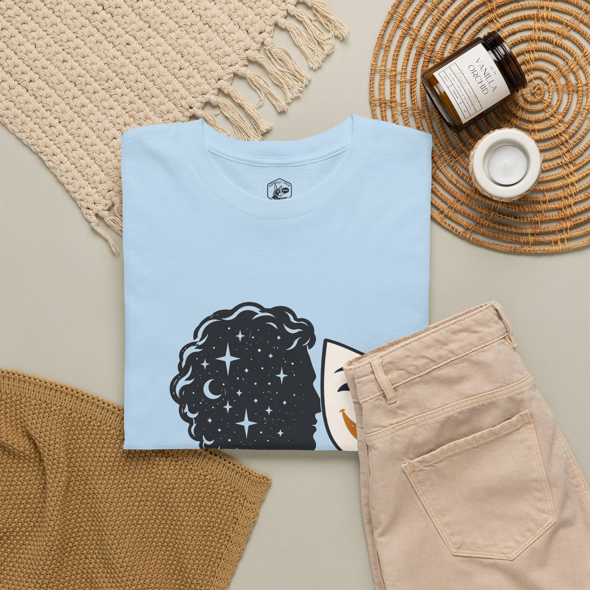 Know Thyself Starlit Mind and Mask T-Shirt | Philosophy and Faith Tee