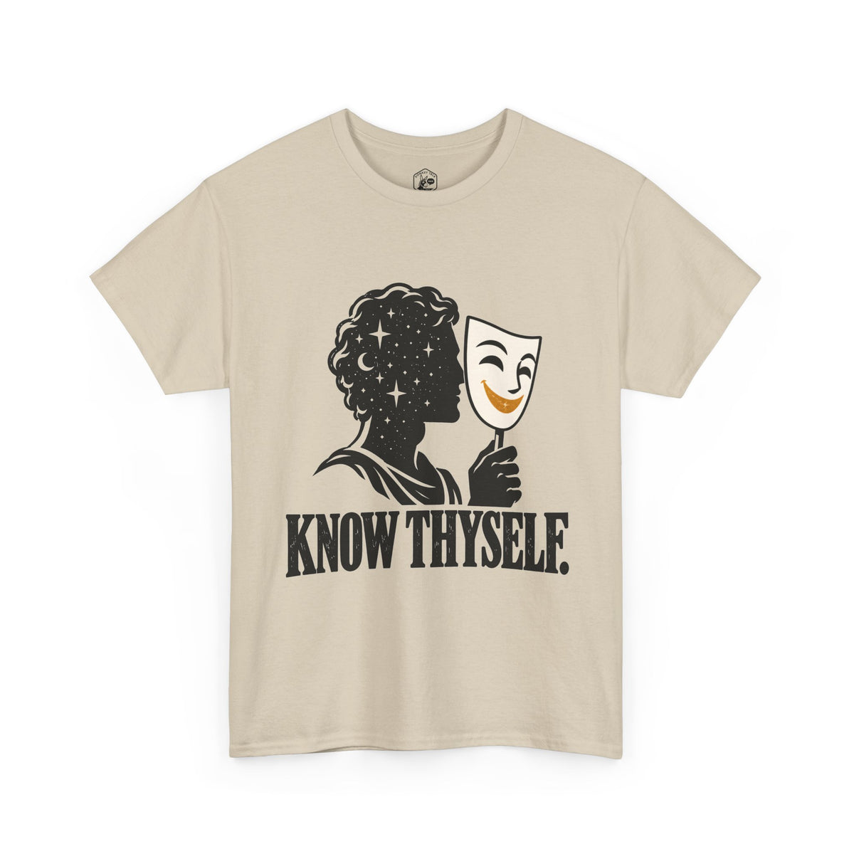 Know Thyself Starlit Mind and Mask T-Shirt | Philosophy and Faith Tee