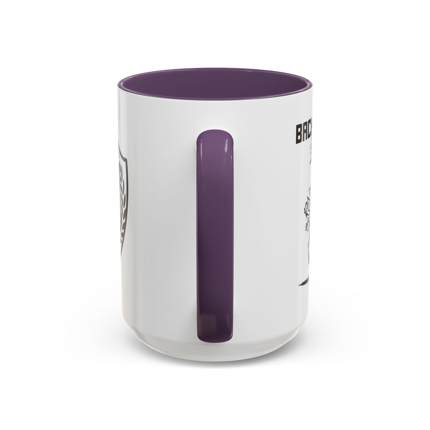 Back to Cool Shield Accent Coffee Mug — Retro Badge Coffee Cup (11/15oz)