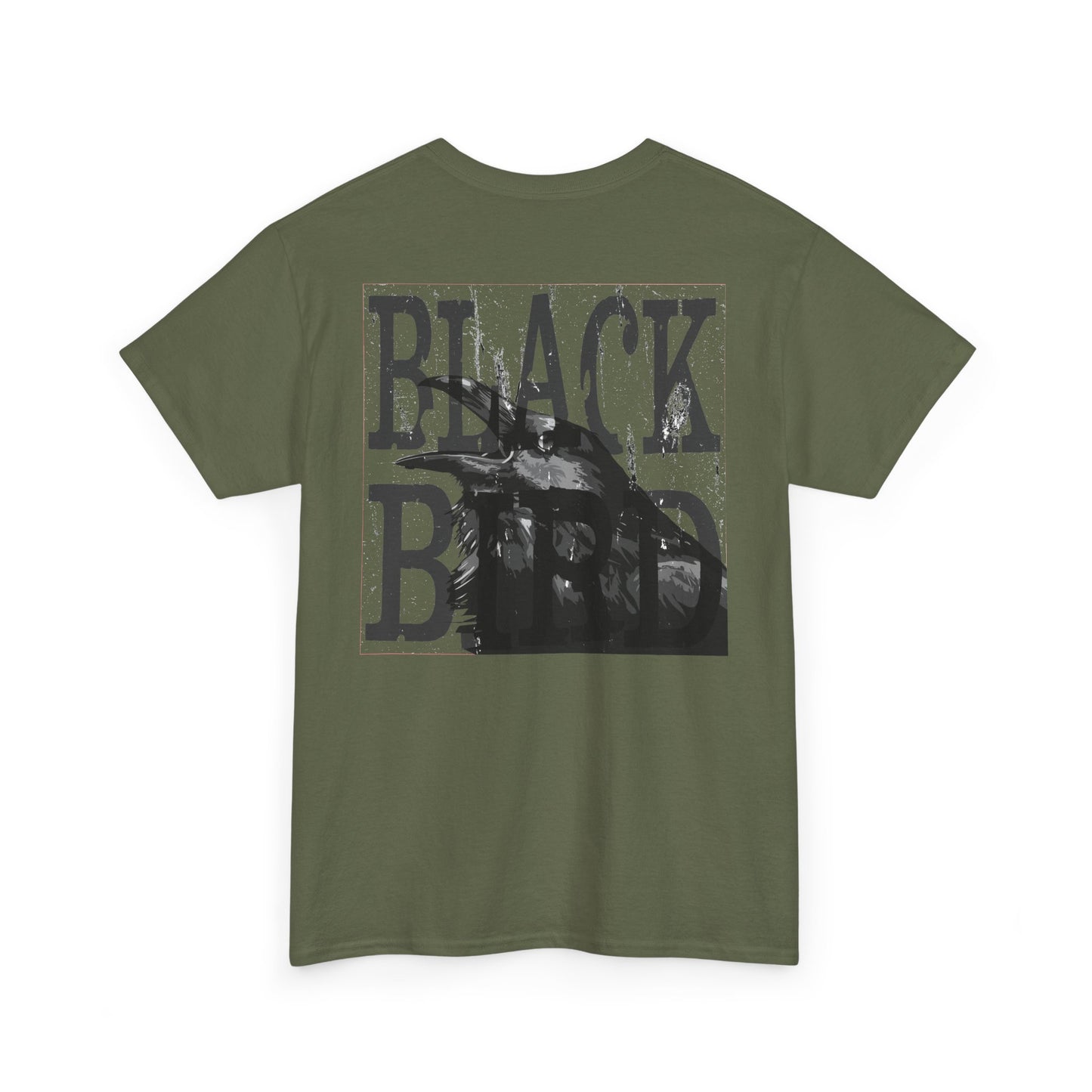 Black Bird Graphic Tee — Vintage Raven Logo T‑Shirt
