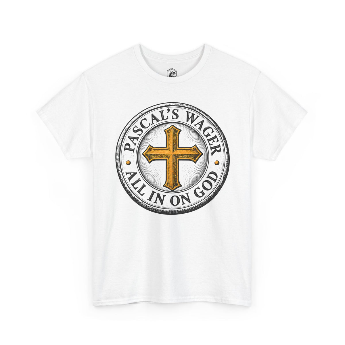 Pascal's Wager Gold Cross Coin T-shirt – Donkey Talk graphic tee
