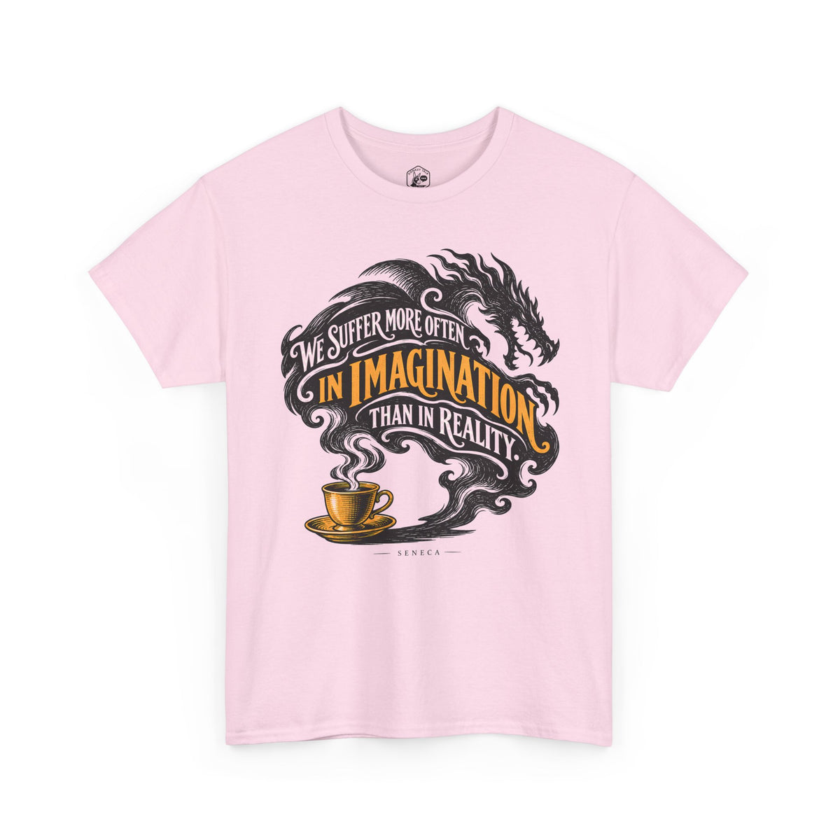 Seneca We Suffer More in Imagination T-shirt – Donkey Talk graphic tee