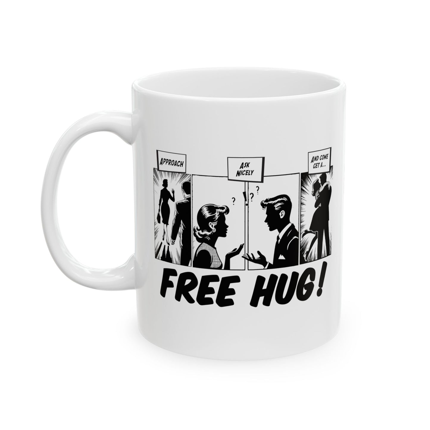 'Free Hug Day' Ceramic Mug - 11oz