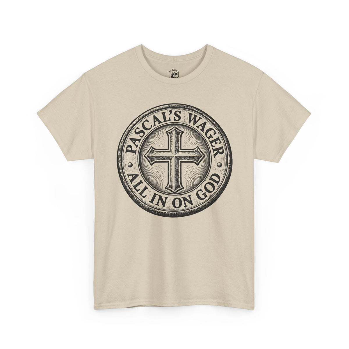 Pascal's Wager All In on God Coin T-shirt – Donkey Talk graphic tee