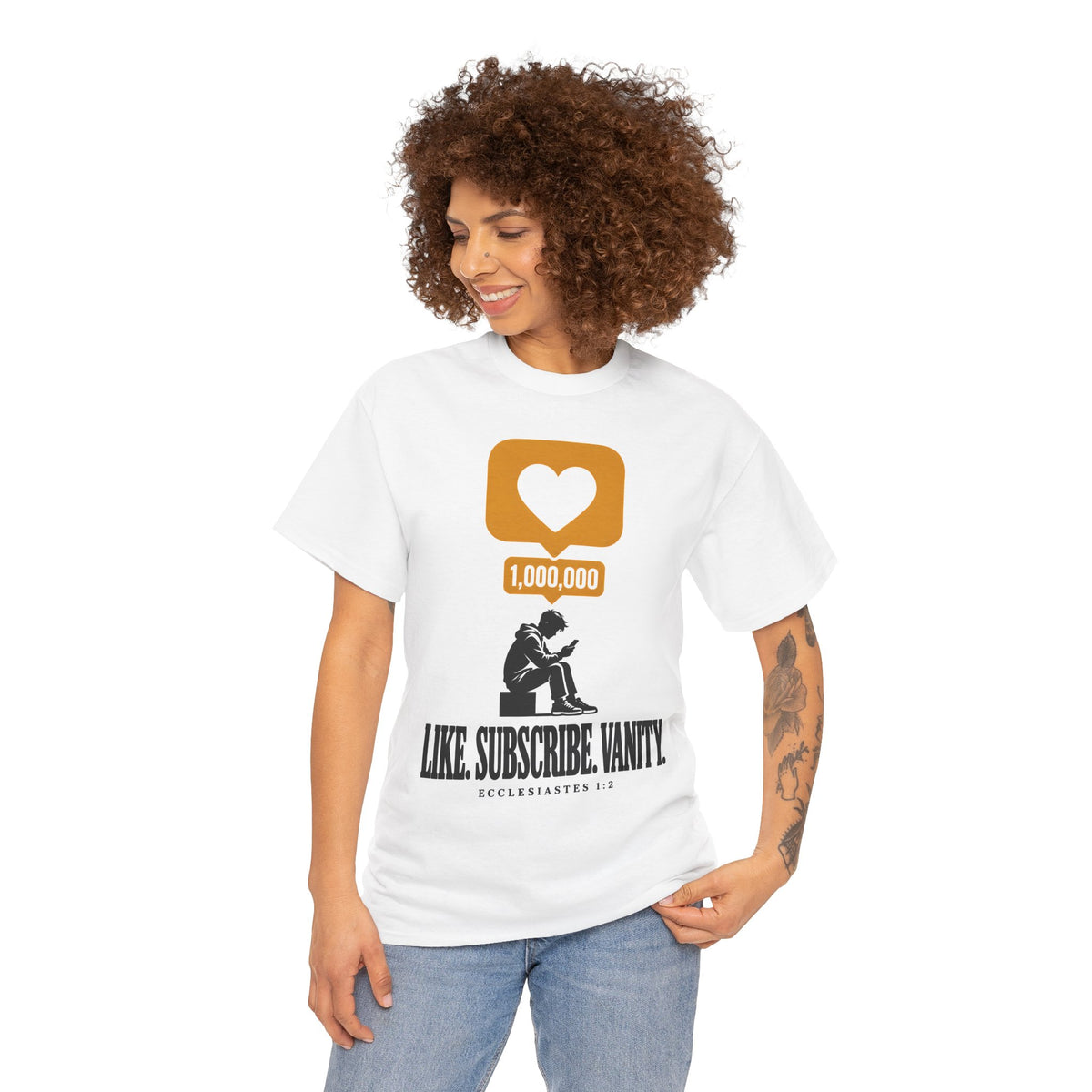 Like. Subscribe. Vanity. T-shirt – Donkey Talk graphic tee