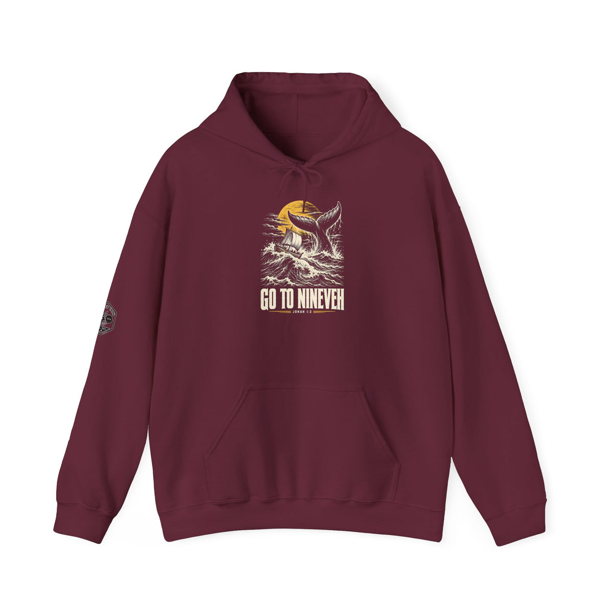 Go to Nineveh Hoodie | Jonah 1:2 Christian Graphic Hoodie