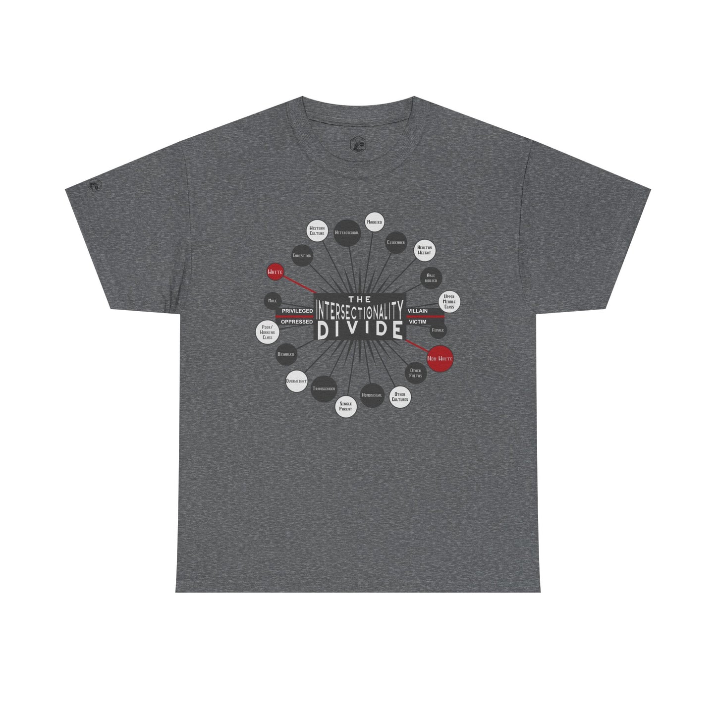 Unisex Heavy Cotton Tee - "The Intersectionality Divide" Graphic Tee